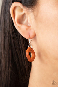 Top Of The WOOD Chain - Orange Wooden Necklace