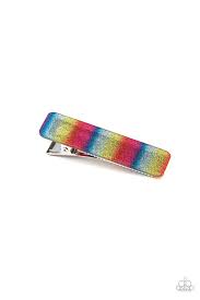 Steller rainbow- Multi hair clip